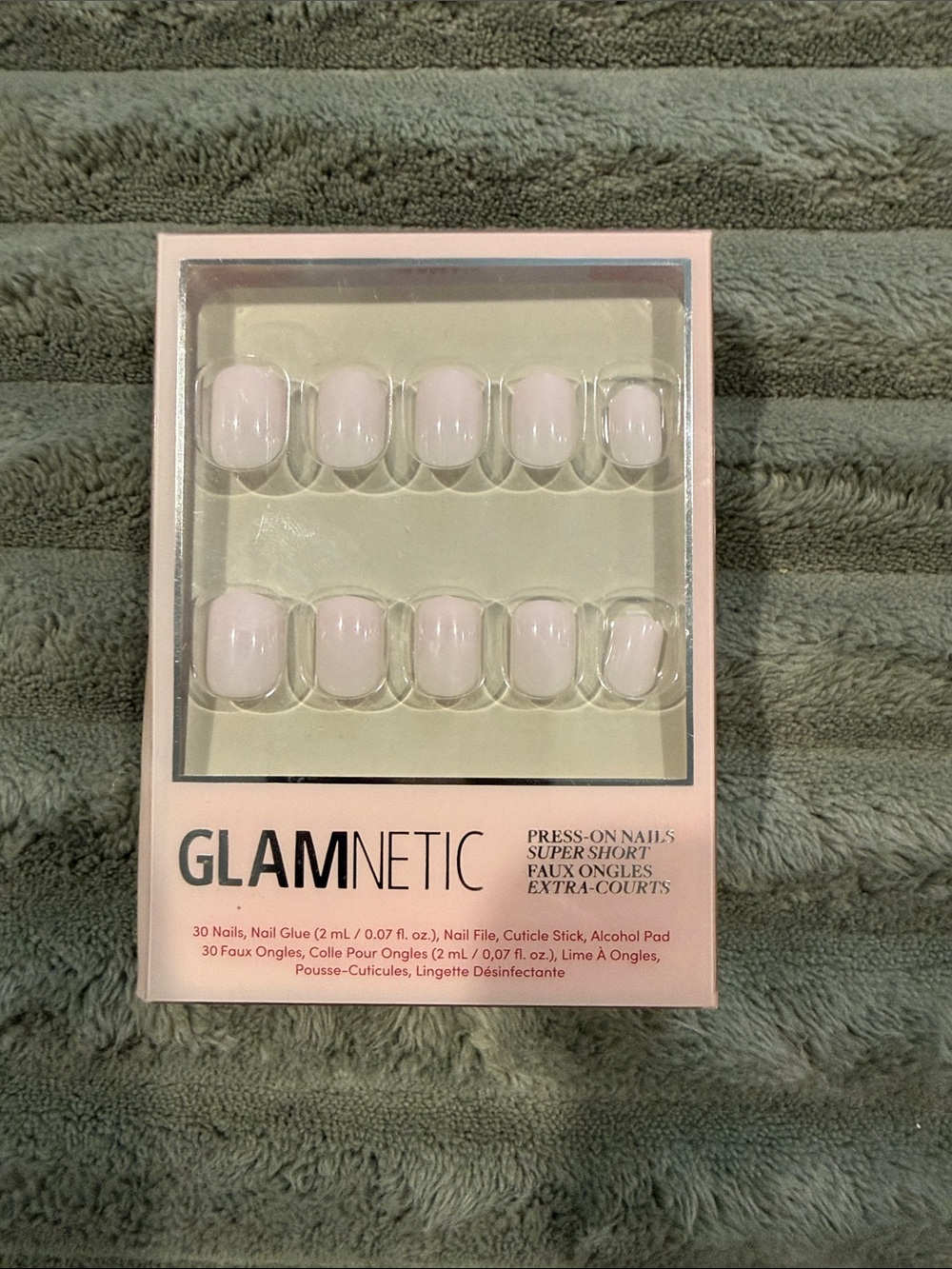 GLAMNETIC Short Press-On Nails in Soft Pink - 30 Pack